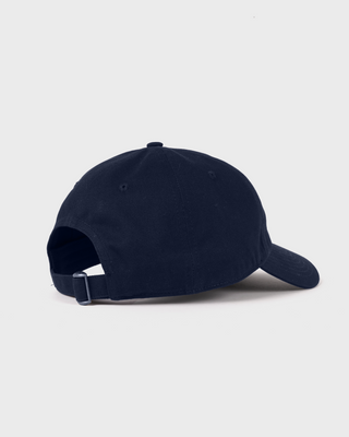 Mimo Ny Crest Kids Hat - Dark Navy, a comfortable baseball cap with a white embroidered crown and laurel emblem.