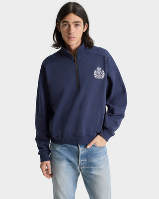 Vendome Quarter Zip - Navy/White