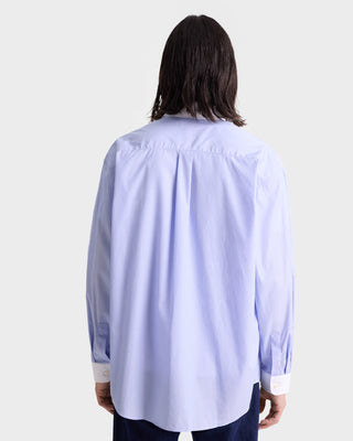 Bristol Crest Oversized Shirt - White/Navy Stripe