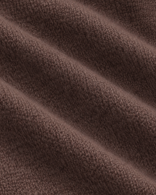Chocolate Ivana S Logo Cashmere Trousers: dark brown wide-leg knit style with an embroidered hip logo and drawstring.