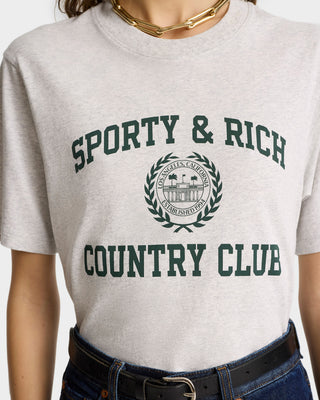 Varsity Crest T-Shirt - Heather Gray/Forest