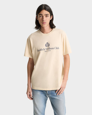 H&W Crest T-Shirt - Cream/Navy