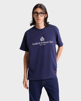 H&W Crest T-Shirt - Navy/White