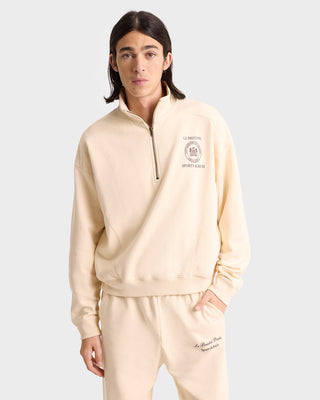 Faubourg Quarter Zip - Cream/Chocolate