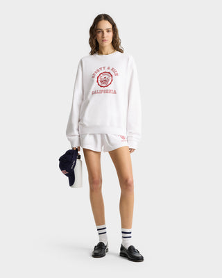 California Emblem Crewneck - Blanc/Rubis