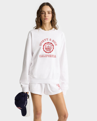 California Emblem Crewneck - Blanc/Rubis