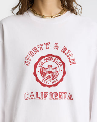 California Emblem Crewneck - Blanc/Rubis