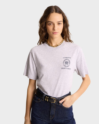 Crest Seal 100th T-Shirt - Heather Gray/Navy