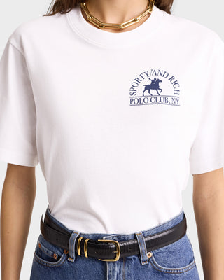 Polo Club T-Shirt - White/Navy