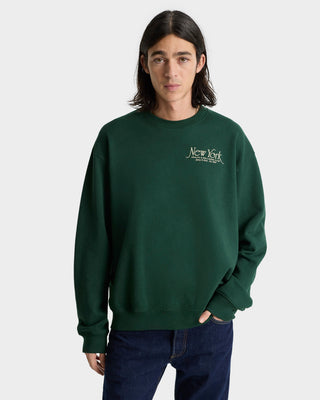 NY 94 Crewneck - Forest/White