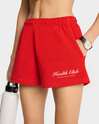 Plaza Disco Short - Ruby/White