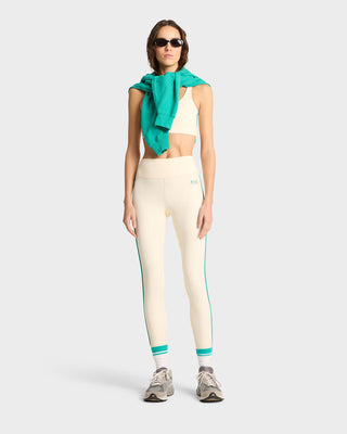 SR Runner Legging - Cream/Spring Green