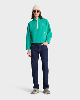 SR Runner Sherpa Quarter zip - Spring Green/Cream