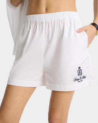 Vendome Poplin Short - White/Navy