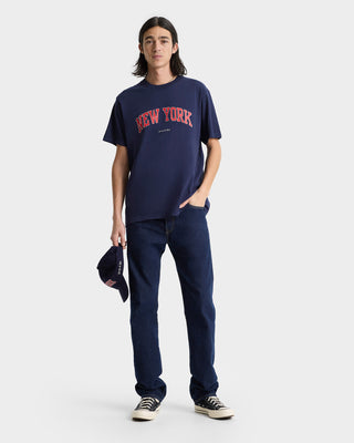 New York Ivy T-Shirt - Navy/Ruby