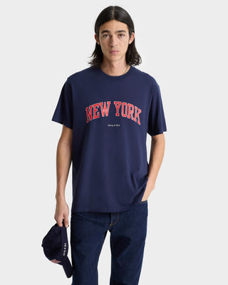 New York Ivy T-Shirt - Navy/Ruby