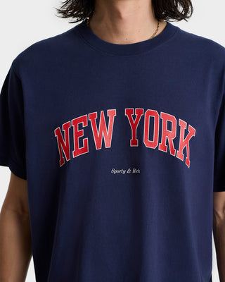 New York Ivy T-Shirt - Navy/Ruby