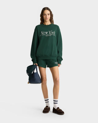 NY 94 Crewneck - Forest/White