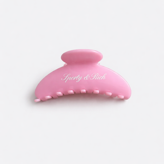 Cursive Logo Hair Clip - Pink