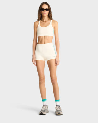 SR Runner Active Short - Cream/Spring Green