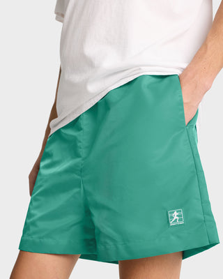 Running Woman Nylon Short - Spring Green/White