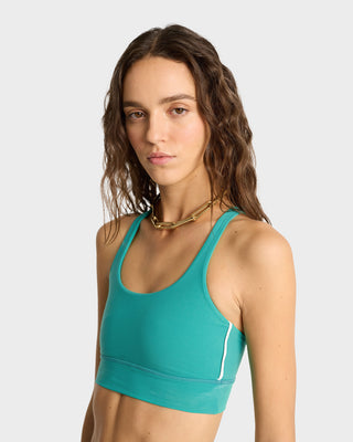 SR Runner Active Bra - Spring Green/White