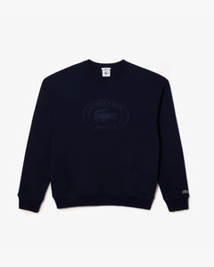 Oval Logo Embroidered Crewneck - Marine