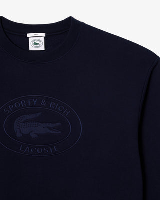 Oval Logo Embroidered Crewneck - Marine