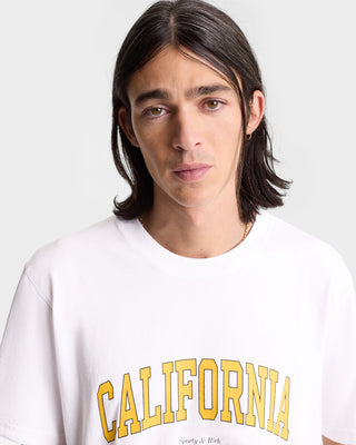 California T-Shirt - White/Gold