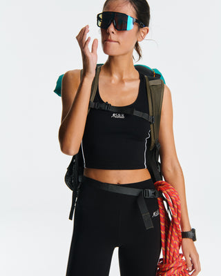 SR Runner Sports Tank - Black/White