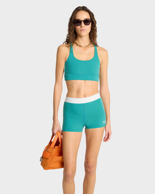 SR Runner Active Short - Spring Green/White