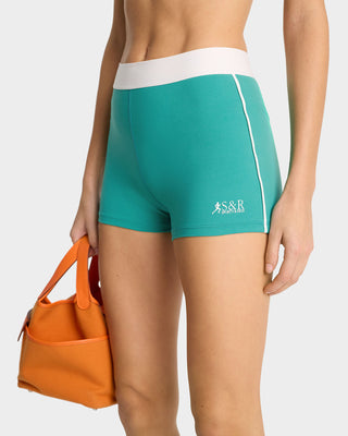 SR Runner Active Short - Spring Green/White