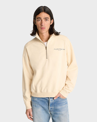 NY Health Club Quarter Zip - Cream/Navy