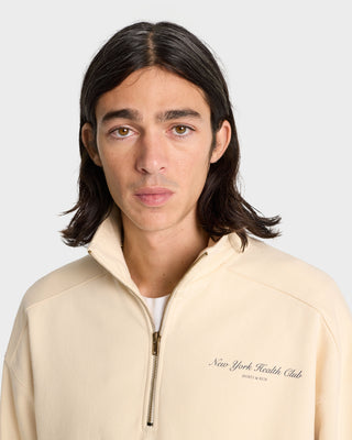 NY Health Club Quarter Zip - Cream/Navy