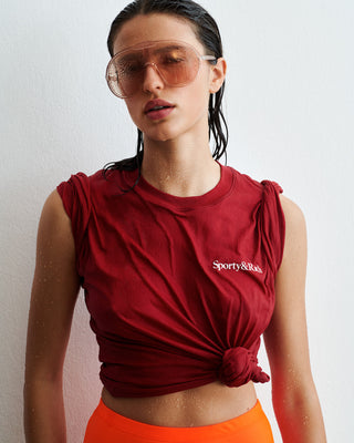 Health Is Wealth Tshirt - Faded Merlot/White