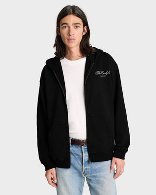 The Carlyle Souvenir Zip Hoodie - Black/White