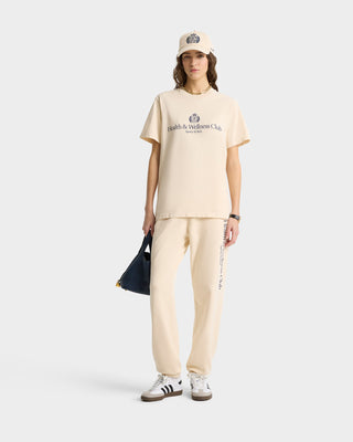 H&W Crest Sweatpant - Cream/Navy