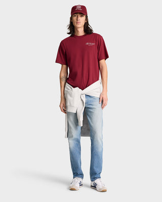 The Carlyle Souvenir T-Shirt - Merlot/White