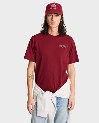 The Carlyle Souvenir T-Shirt - Merlot/White