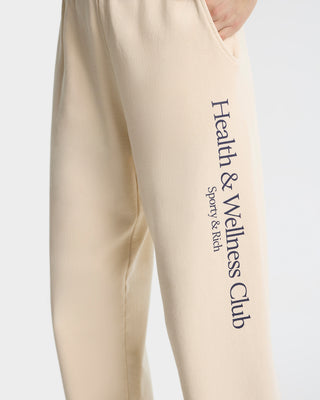 H&W Crest Sweatpant - Cream/Navy