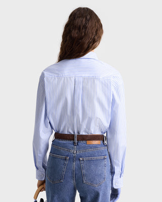 SRC Oversized Shirt - Light Blue Striped