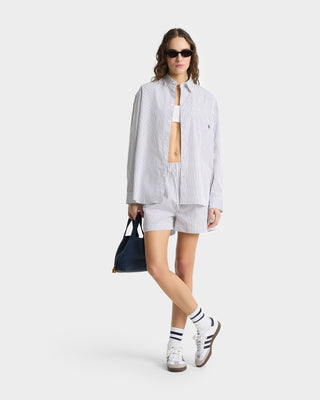 SRC Oversized Shirt - Blue Striped