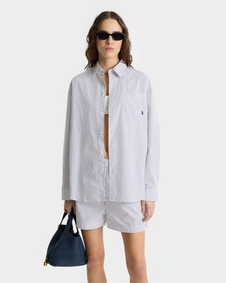 SRC Oversized Shirt - Blue Striped