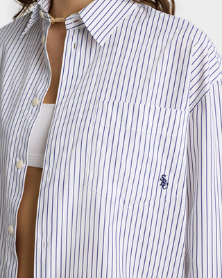 SRC Oversized Shirt - Blue Striped