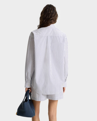 SRC Oversized Shirt - Blue Striped