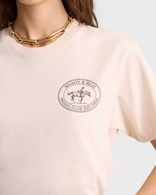 Riding Club T-Shirt - Cream/Chocolate