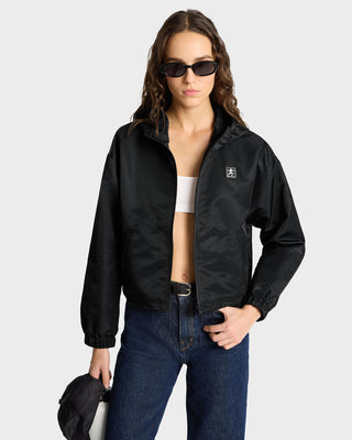 Running Woman Nylon Windbreaker - Black/White