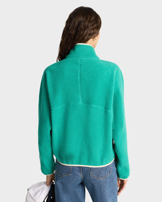 SR Runner Sherpa Quarter zip - Spring Green/Cream