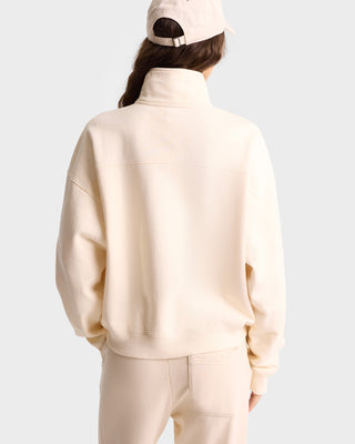 Quarter zip Crest Seal Faubourg - Crème/Chocolat