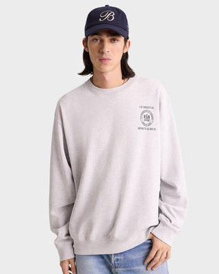 Crest Seal 100th Crewneck - Heather Gray/Navy